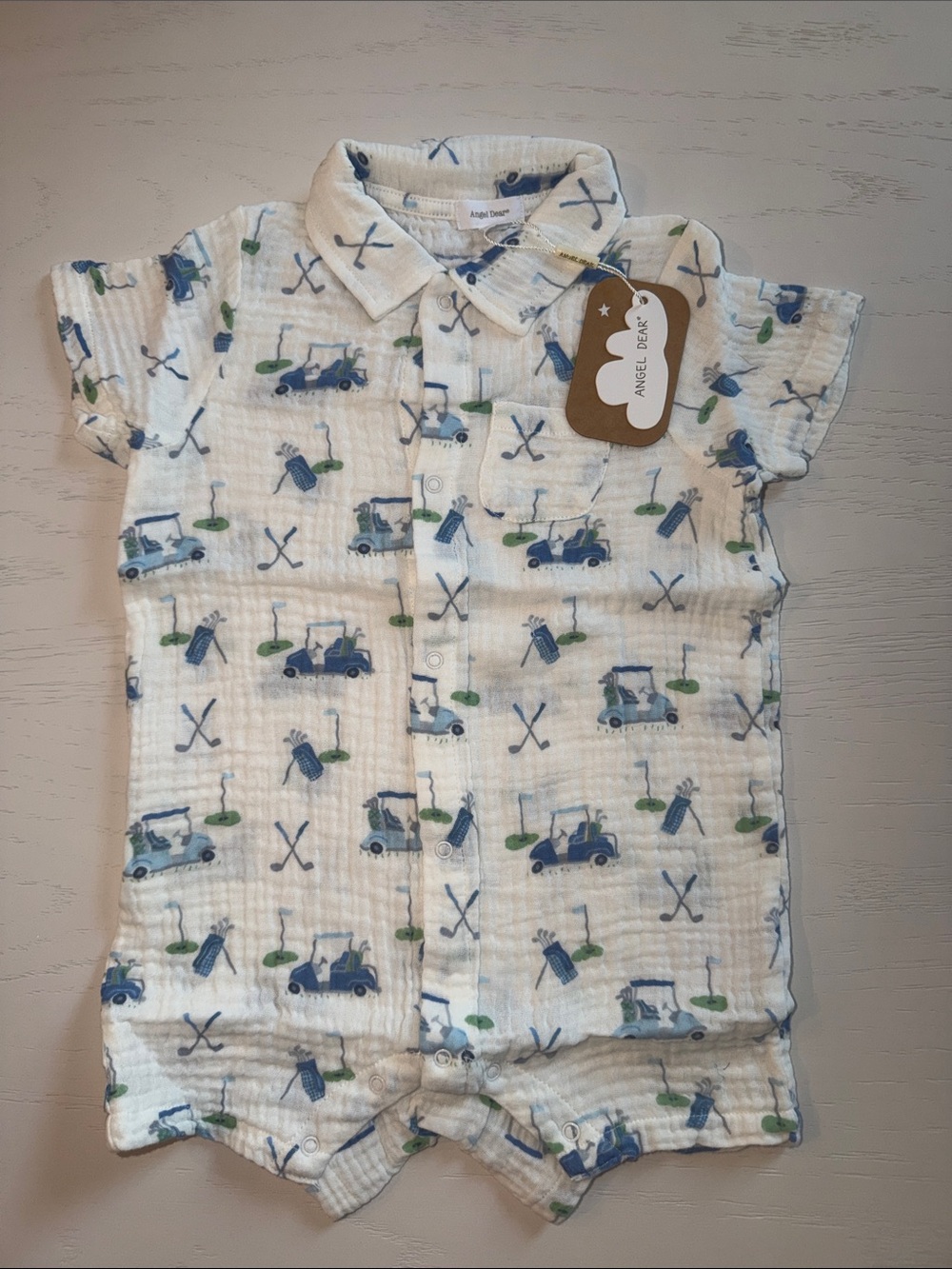 Angel Dear Baby Golf Polo Shortie Romper 18-24 months